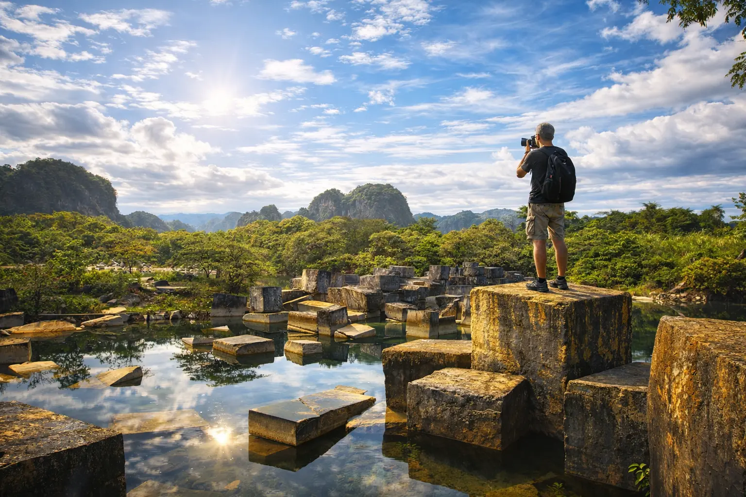 batu granit bekas tambang
