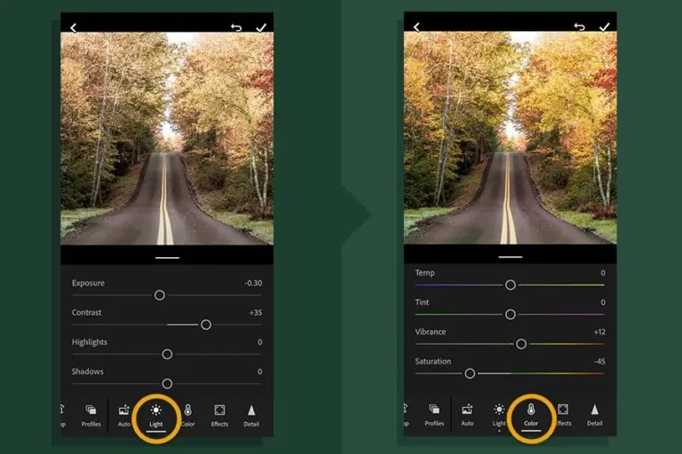 setting editing kamera hp